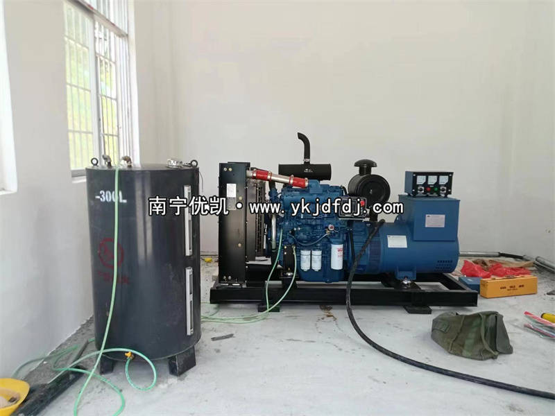 2023年5月22日，100kw玉柴發(fā)電機(jī)組來賓項(xiàng)目到貨安裝