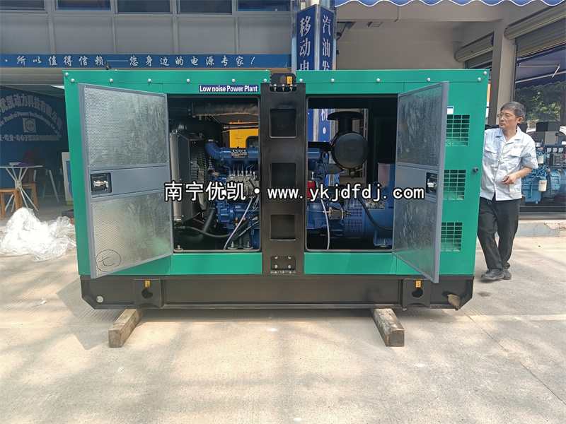 2024年4月1日 ，非洲項(xiàng)目出口100KW低噪音柴油發(fā)電機(jī)組試機(jī)