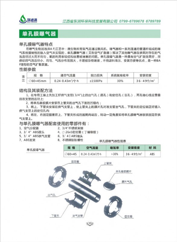 單孔膜暝氣器
