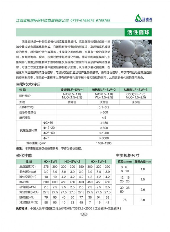 活性瓷球