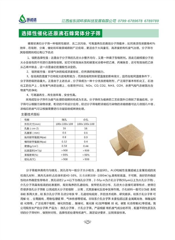 選擇性催化還原沸石蜂窩體分子篩